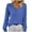Blue, variant on cfhntfmh Women's Sweaters Casual Long Sleeve Hollow out V Neck Lightweight Pullover Sweater Tops Fall Fashion