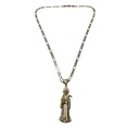 thumbnail image 4 of COLLAR DE SANTA MUERTE ZIRCONIAS DE 4 CM DE ORO LAMINADO, 4 of 5
