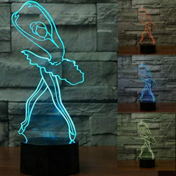 3D Ballerina Ballet Girl Night Light Touch Switch Decor Tabl