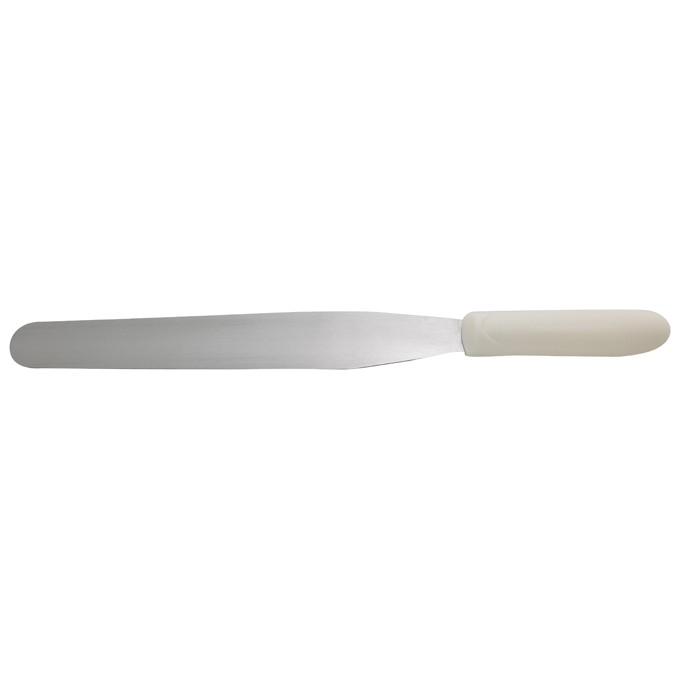 Bakery Spatula, White PP Handle, 10" x 1 3/8" Blade,24 packs