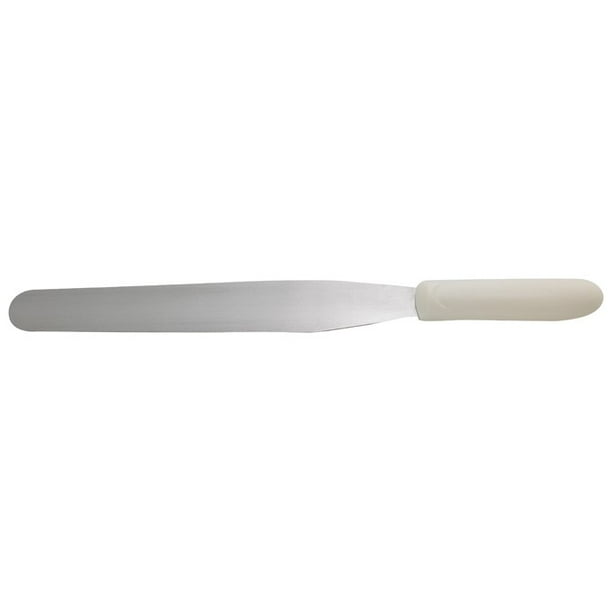 Bakery Spatula, White PP Handle, 10" x 1 3/8" Blade