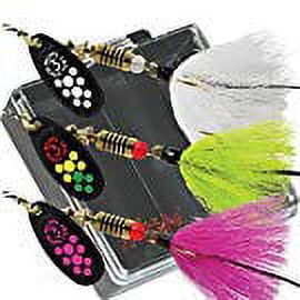 Mepps Dressed Aglia Inline Spinner, 1/4 oz, Hot Firetiger and Brown