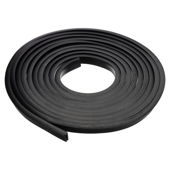 3/32" Rubber U Channel Edge Trim, Door Seal Strip U Shape Weather Stripping (Black, 10-Feet)
