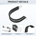 thumbnail image 2 of Uxcell 6 Paquete de Abrazaderas de Cable 42 mm Acero Inoxidable 304 Goma Forma R para Tubo, 2 of 7