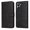 Black, variant on Wallet Phone Case for Realme 10 Pro 5G with Card Holder and Stand Function Blue