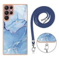 thumbnail image 3 of Feishell for Samsung Galaxy S24 Ultra Case with Detachable Crossbody Strap, Fashion Marble Pattern Glossy Cover for Women Girls, Slim Fit Anti-Scratch Phone Case for Samsung Galaxy S24 Ultra,Blue, 3 of 7