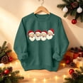 thumbnail image 5 of Qzwdhjm Girls Christmas Sweatshirts Xams Santa Cute Crewneck Sweatshirt with Thin Fleece Long Sleeve Graphic Winter Pullovers 2-15 Year, 5 of 9