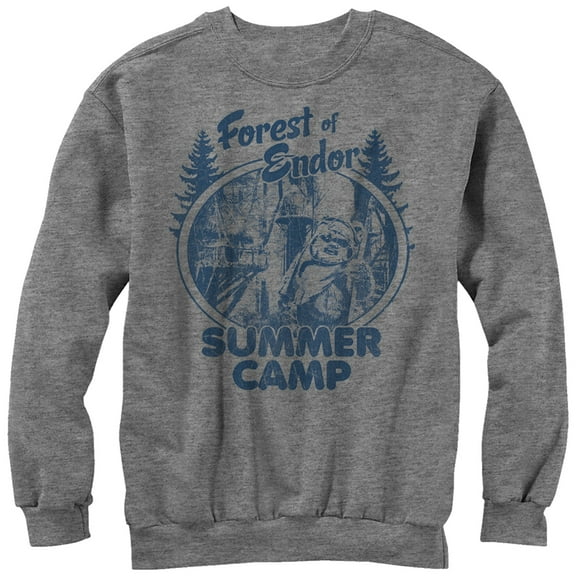 Men's Star Wars Forest of Endor Summer Camp  Sweatshirt Athletic Heather 2X Large