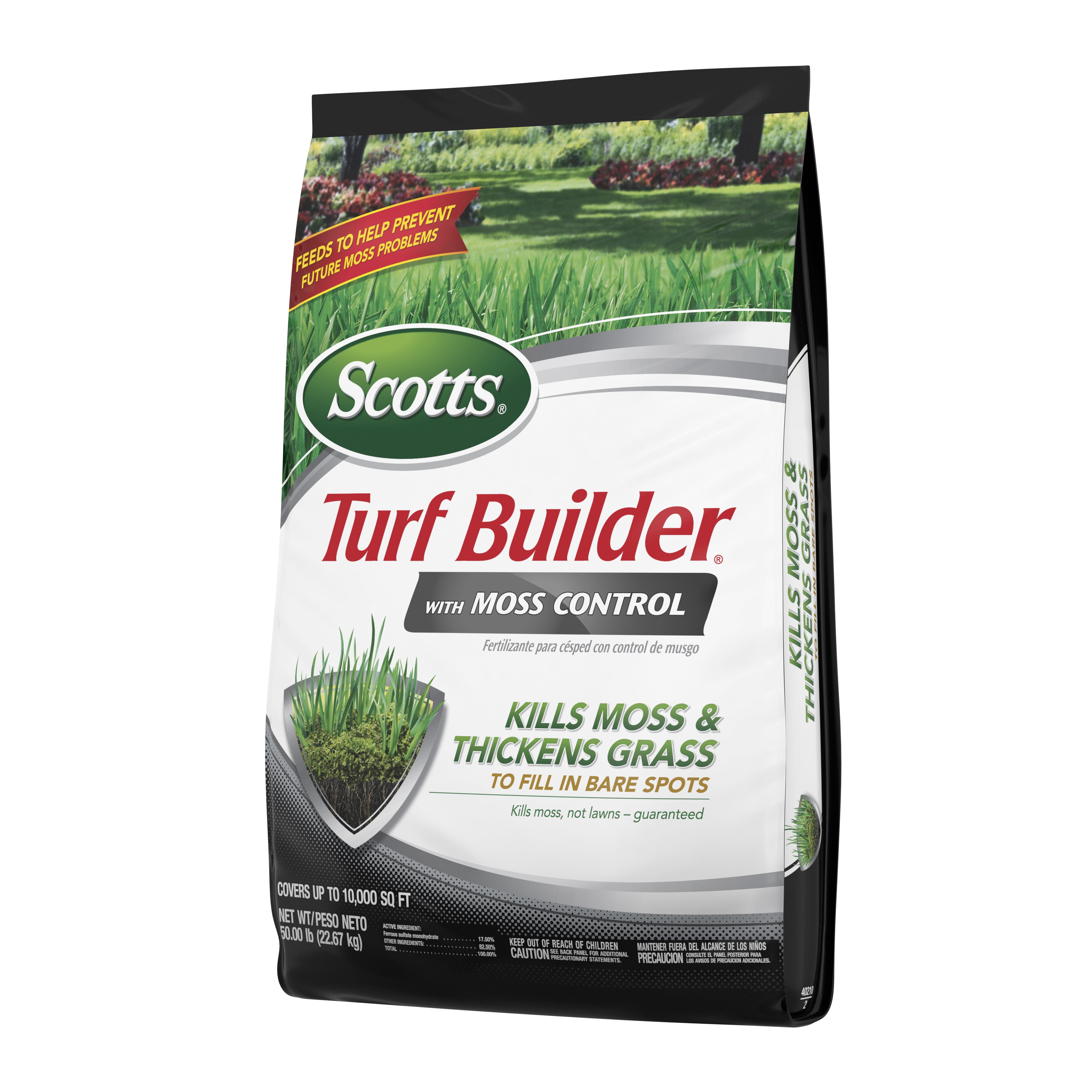 Scotts Turf Builder with Moss Control, Up to 10,000 sq. ft., 50 lbs.