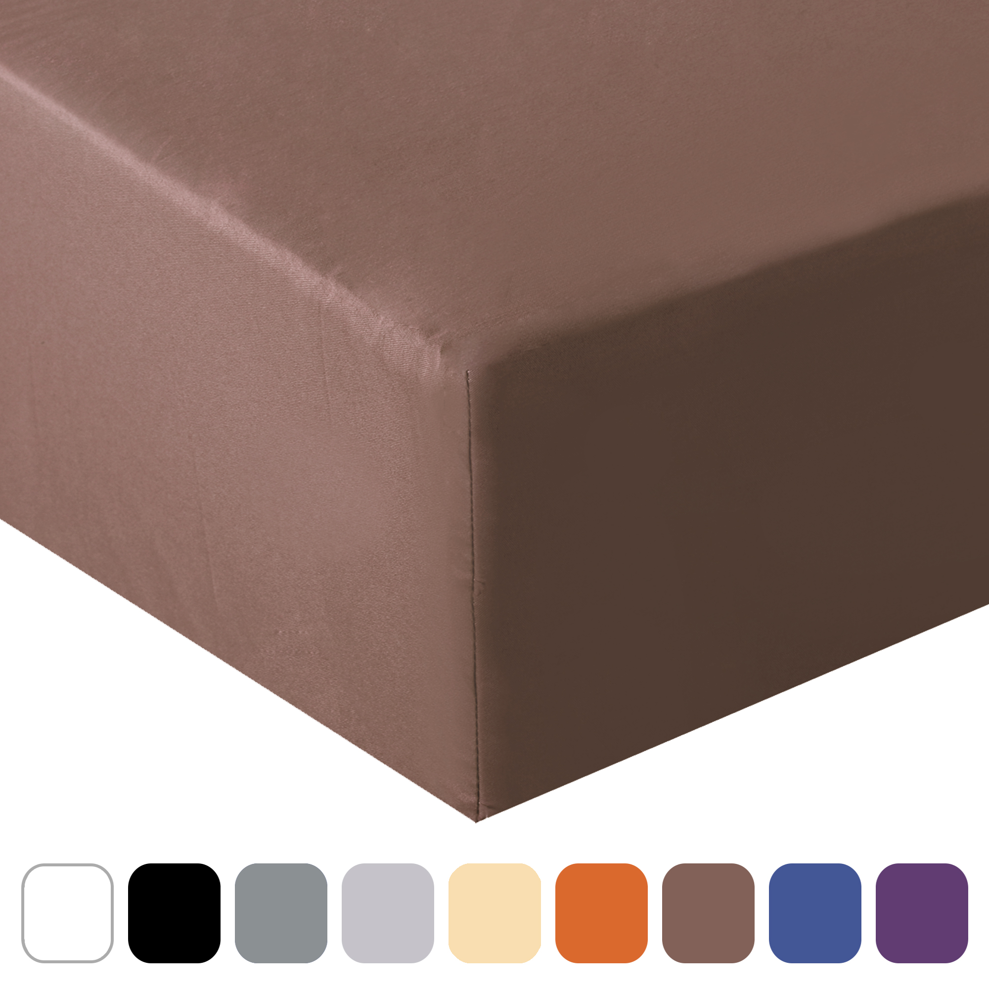 15" Deep Pocket Cotton Fitted Sheet Durable Bottom Sheets Full Chocolate Color Walmart Canada