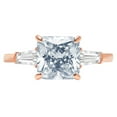 thumbnail image 7 of Three-Stone Engagement Ring for Women - 3ct Natural Sky Blue Topaz in 14K Rose Gold Promise Ring, 7 of 7