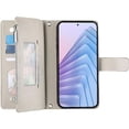 thumbnail image 3 of Funda cartera GANGXUN para Xiaomi Redmi Note 14 Pro Plus 5G , cuero PU con tarjetero, cremallera, correa de mano, soporte y protección 1281°, 3 of 6