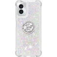 thumbnail image 2 of Case for Motorola Moto G Power 5G 2024 Case Girls Women Glitter Clear TPU Cute Bling Love Quicksand Sparkle Case with Stand Shockproof Liquid Case for Moto G Power 5G 2024 Colorful YBZ, 2 of 14