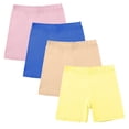 thumbnail image 2 of CQONEPT 4 Pack Girls Athletic Shorts Elastic Waist Running Short Shorts Gym Workout Short Pant Leggings 5-14 Years, 2 of 7