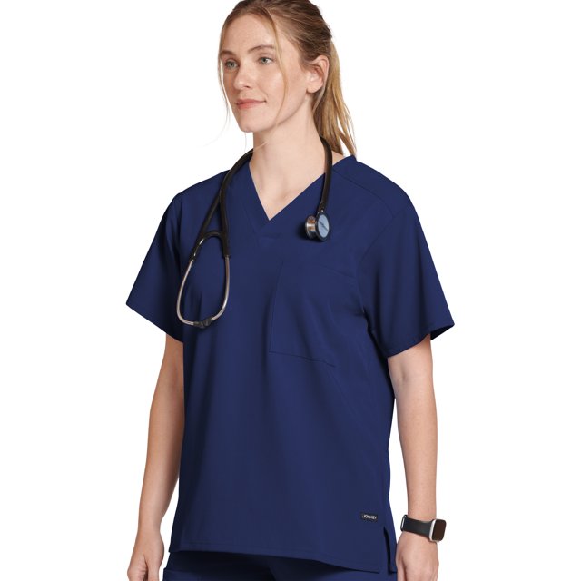 Jockey Haut de Blouse Médicale Unisexe Classique Unisexe une Poche Extensible