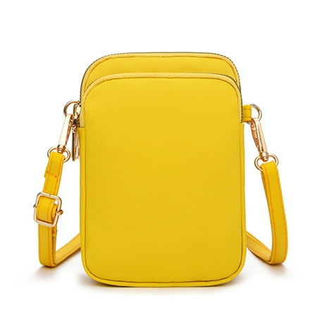 Crossbody Bag for Women Girls Phone Purse Shoulder Bag Yellow