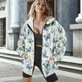 thumbnail image 3 of FOR U DESIGNS Colorful Butterfly Hoodie Jacket for Women with Zipper Cardigan Oversized Hooded Size M Lightweight Zip Up Hoodies for Women Soft Long Sleeve Activewear Winter, 3 of 7