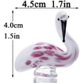 thumbnail image 2 of H&D Glass Flamingo Figurine – Hand Blown Art Glass Sculpture Ornament -2PCS, 2 of 7