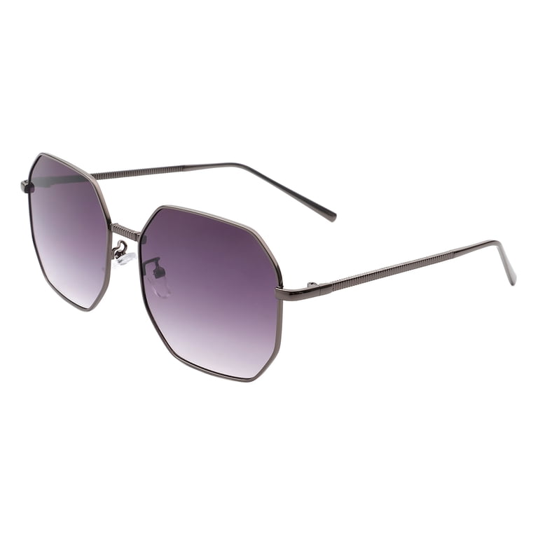 Oversized Polygon Sunglasses Geometric Octagon Metal Frame  display picture 2