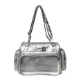 thumbnail image 2 of KLKCMS Ita Bag Clear Window Purse Pin Display for Cosplay Anime Display Halloween Party Argent, 2 of 7