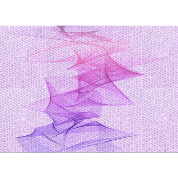 Ahgly Company Indoor Rectangle Patterned Heliotrope Purple Area Rugs, 5' x 8'