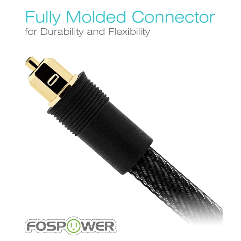 FosPower 6ft Toslink Digital Optical Audio Cable photo 7