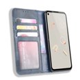 thumbnail image 4 of Compatible with Google Pixel 4A 4G Case Magnetic Closure Vintage Pattern PU Leather Wallet Cover with Card Slots-Blue, 4 of 5