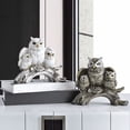thumbnail image 3 of KGJQ Owl Family Resin Figurines, Rustic Tree Branch Animal Statues, American Country Home Decor for Living Room TV Stand Bookshelf Bedroom, Unique Housewarming Gift, 3 of 7