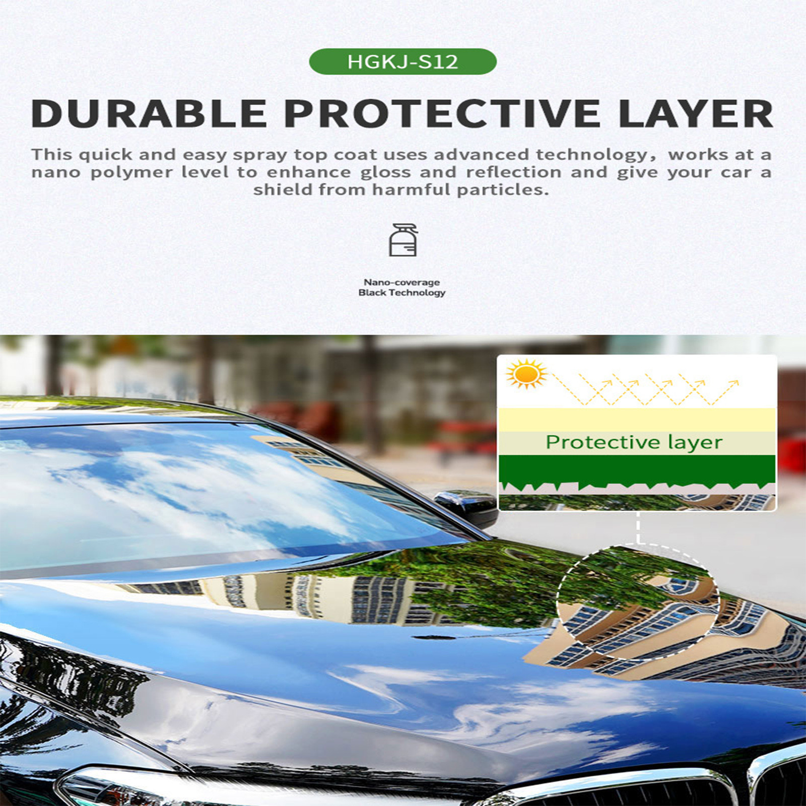 Wovilon 50/100/300Ml Car Paint Quick Coating,Optical Drive Water On Fast  Paint Coating Agent