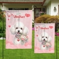 thumbnail image 4 of Happy Valentine's Day Poodle holding flowers Garden Flag 12x18in Double Sided Poodles Dog Lover Gifts Idea Outdoor Decor - 3005, 4 of 5