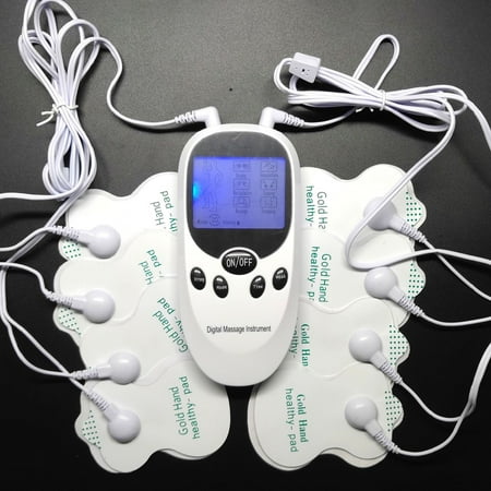 Tens Usb Machine Unit Electrical Massager Pulse Muscle Stimulator Dual Channel Rechargeable Electric Pulse with Color LCD Display Machine Pain Relief