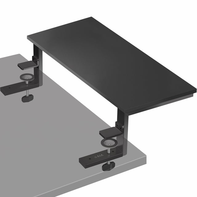VIVO Clamp-on 56cm Desk Extension Shelf for Gaming PC, Ergonomic Computer Monitor and Laptop Riser, Printer Stand, Versatile with Freestanding Feet I
