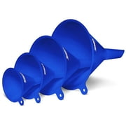 Terbold Plastic Funnel Set, 4 Size Set (mini, small, medium, large)