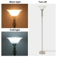 thumbnail image 6 of HonoDing 72"Torchiere Floor Lamps for Living Room, with White Alabaster Glass Shade,Brush Nickel, 6 of 7
