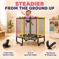 thumbnail image 4 of 55” Toddler Trampoline for Kids with Enclosure, Kids Trampoline, SEGMART Indoor Trampoline, Small Trampolines for Kids, Mini Trampoline with Sandbag, Rings, Ocean Balls, Gifts for Boys, Girls, 4 of 8