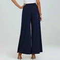 thumbnail image 3 of IWEMEK High Waisted Sweatpants for Women Dark Blue Wide Leg Pants for Lady with Pockets Fashion Trendy Leisure Pants, 3 of 4