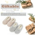 thumbnail image 5 of Cozylook 2-Pack Women's Low-Cut Slipper Socks, Grippy Soles, Sherpa Lined, Fuzzy House Shoes, Cozy Gifts for Her, Sizes 7-8 Fluffy Taupe/Grey, 5 of 5