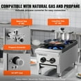 thumbnail image 3 of VEVOR Commercial Gas Range Stove 2 Burners Countertop Cooking Hot Plate Kitchen, 3 of 9
