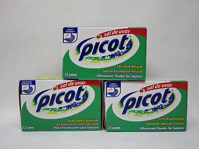 Sal De Uvas Picot Efervecent Powder Solution Antacid 3-Packs of 12 Packets