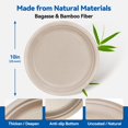 thumbnail image 3 of Platos de papel Leafory, 25 cm, 150 unidades, compostables y biodegradables, 3 of 8