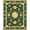Green, Pattern 4, variant on Flatwoven High Traffic Area Rug, Opulent Greek Key Border with Medusa Centerpiece and Ornate Scrollwork Motifs, Non Slip, Stain Resistant, Washable Area Rugs for Living Room, Bedroom(Gold, 2X3)