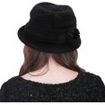 thumbnail image 2 of noir Hiver Femme Chaud Bonnet Tricot Lgant Douce Chapeau Melon Vintage Femmes Chapeau Avec Fleur Hiver Classique Chapeau Slouch Tricoter Chapeaux, 2 of 5