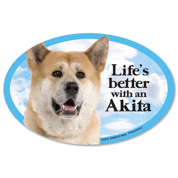 Akita Oval Dog Magnet for Cars