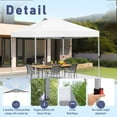 thumbnail image 6 of SUMMIT LIVING 10 x 10 ft Pop-up Canopy Tent Straight Legs Instant Canopy for Outside with Wheeled Bag - White, 6 of 8