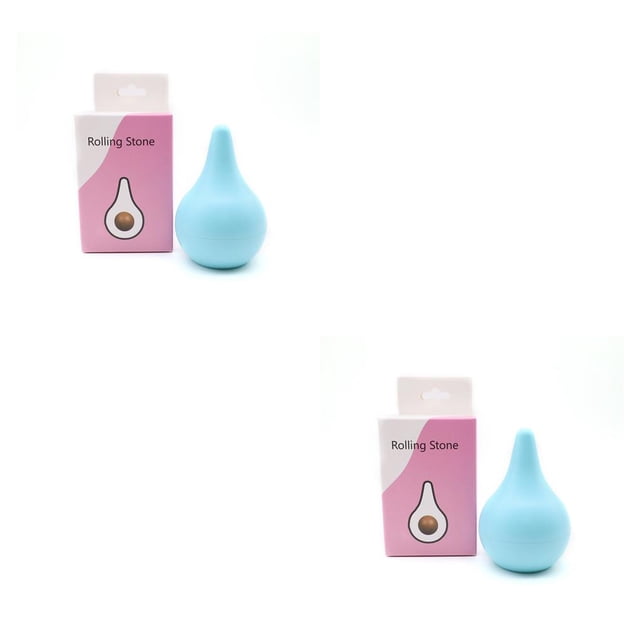 Redempat Facial Oil Absorbing Roller Stone Control Removal Stick Ball Portable Forehead Handheld Absorption Remover Blue 2Set