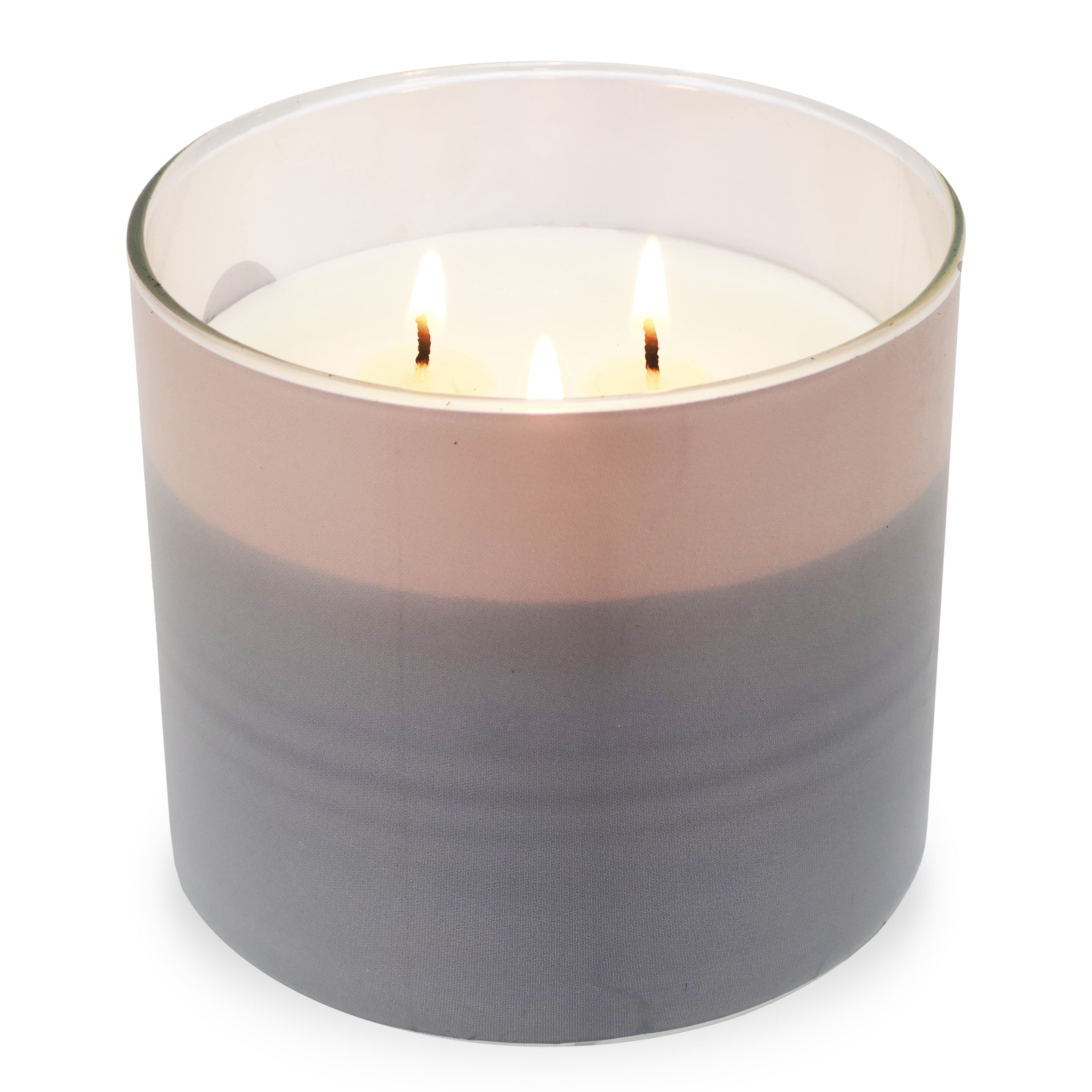 Mainstays 3-Wick Glass Jar Candle with Decorative Wrap, Orchid Waters, 13 oz