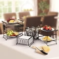 thumbnail image 3 of 7-Piece Buffet Picnic Caddy Stackable Set - Plate Napkin and Silverware Holder for Bedroom, Living Room, Office, 3 of 8