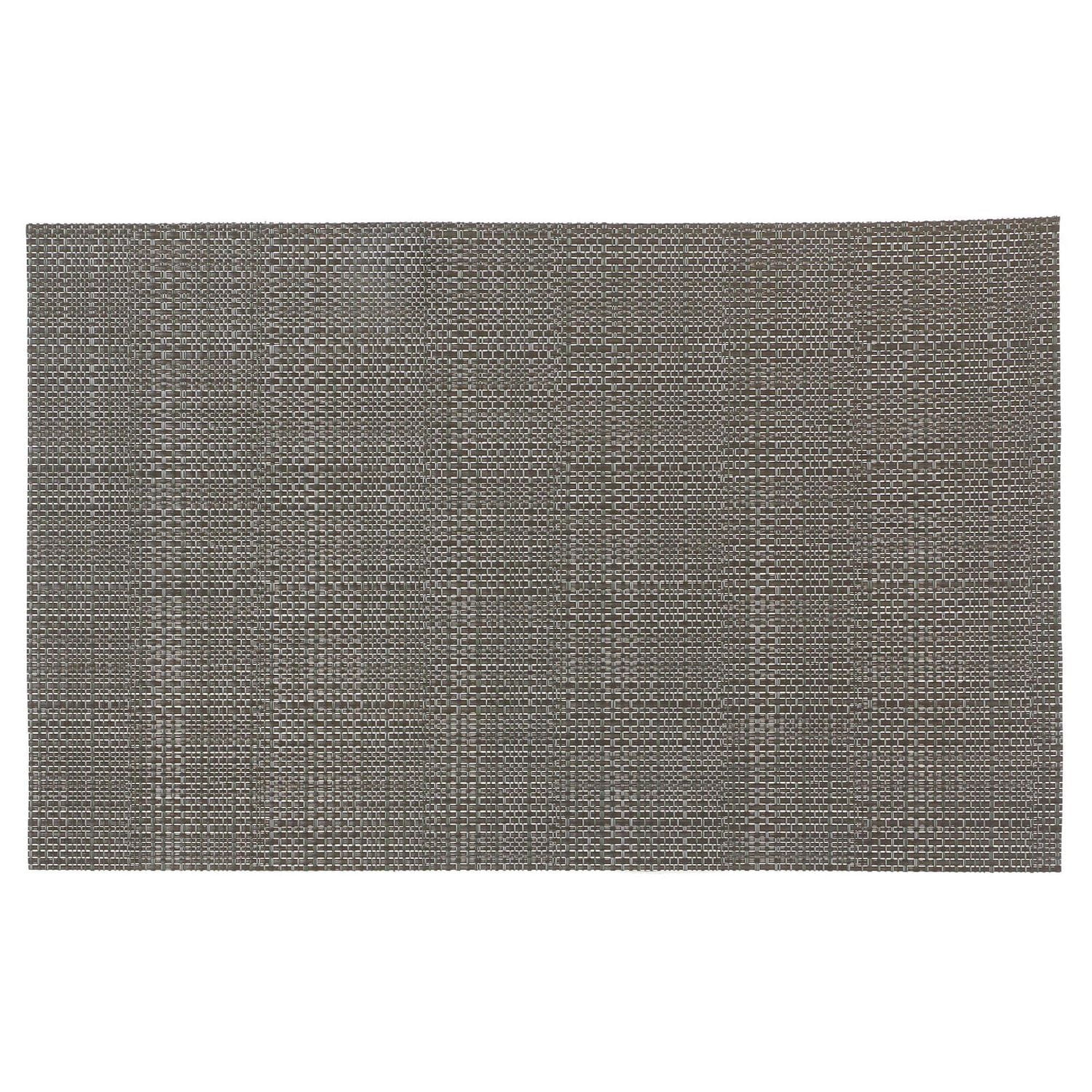 Set De Table En Vinyle Lin Olive - Lot De 12