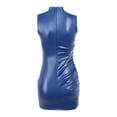 thumbnail image 3 of Vestido sin mangas de cuero sintético para mujer: ajustado a las caderas, sexy para fiesta, tejido elástico, tallas S-L (busto/cintura/cadera/largo), 3 of 7