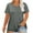 Gray, variant on Crunowin Women Plus Size Tops Casual Short Sleeve Summer T Shirts Round Neck Tees Oversized Comfy Loose Fit Tops Black Size L